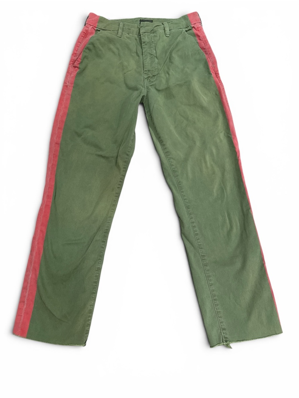 Mother The Shaker Prep Fray Pants in Fatigue Green Women’s Size 26 - Picture 4 of 14